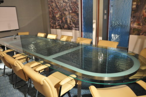 meeting room table low angle