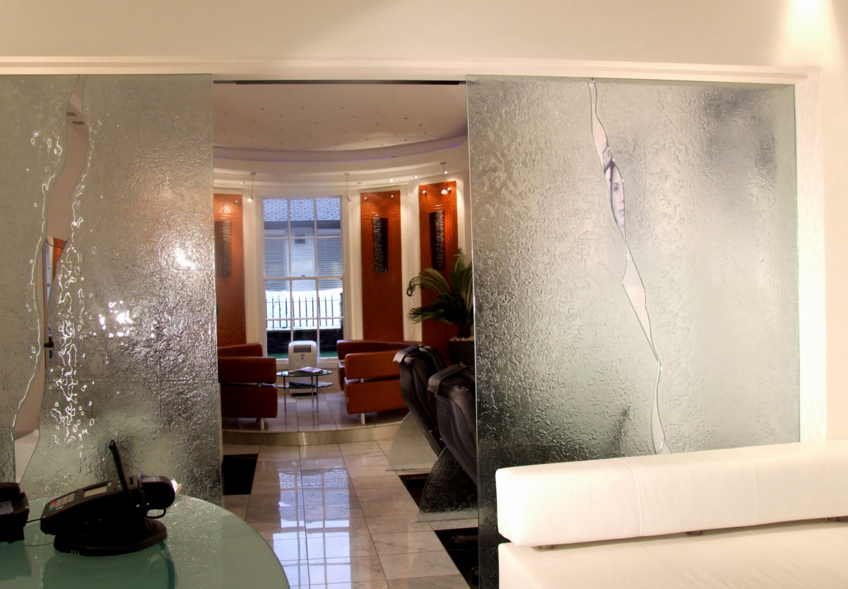 Crystal Clear reception area and treatment screen