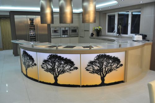 Aughton Lancashire Kitchen with glass display