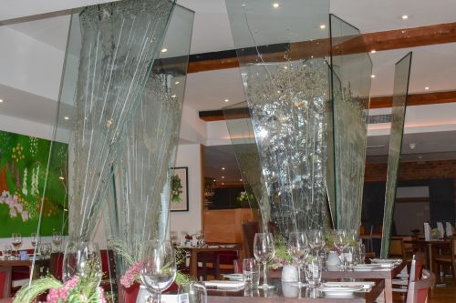 Hope Street Hotel glass design in restaurant Liverpool