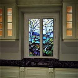 Tiffany-style stained glass windows