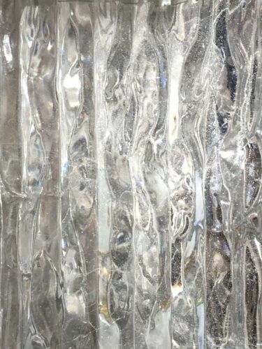 Lead crystal glass panels used as diffusing panels within custom light fittings