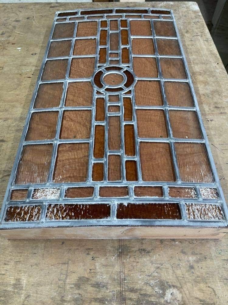 Manufacturing stained glass panels for the Gleneagles Townhouse